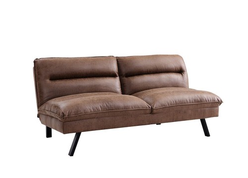Faux leather fabric sofa - leather,
