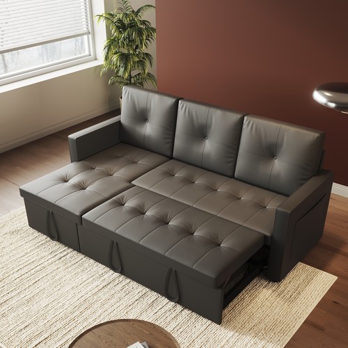 Dark grey seater sofa - grey, 3