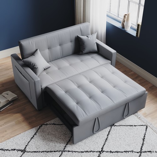 Grey seater sofa bed - 2,