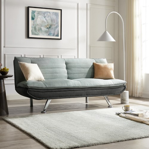 Fabric sofa bed seater grey - sofa,