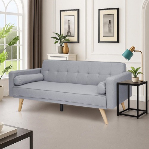 Seater sofa bed faux - faux, leather