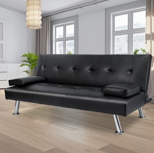 Sofa bed faux leather - faux,