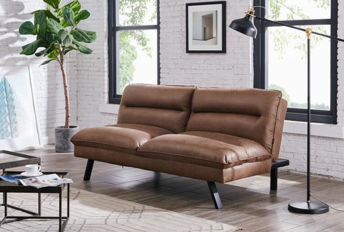 Air leather sofa - air, brown