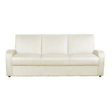 WHITE SOFA BED KIMBERLEY FAUX